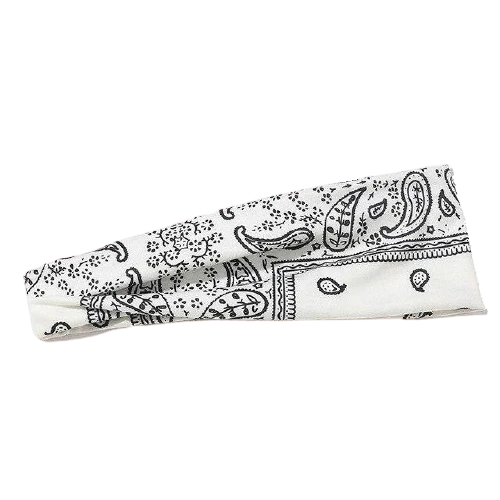 White Bandana Stirnband