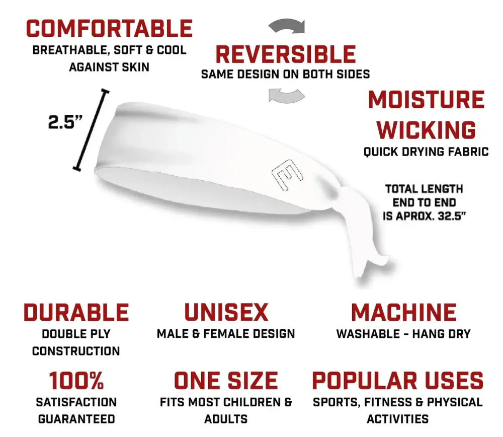 White Lightning Tie Headband