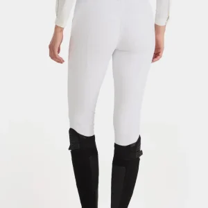 X-Prime Damen Reithose mit Kniebesatz White 34