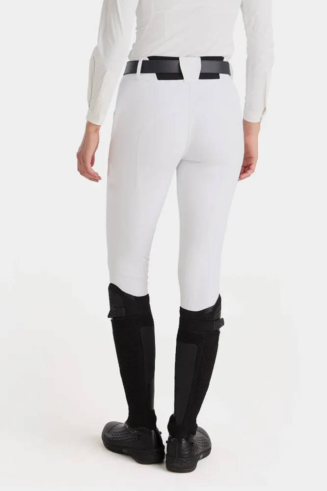 X-Prime Damen Reithose mit Kniebesatz White 38