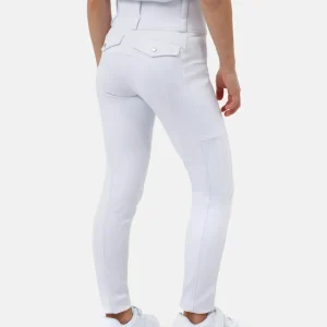 Young Rider Anya Hybrid Vollbesatz-Reithose White 146-152