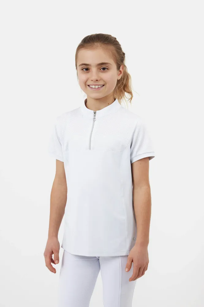 Young Rider Louisa Turniershirt mit Mesh White 146-152
