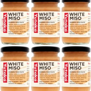 Yutaka White Miso Paste 100g (Pack 6) | Authentic Shinshu Miso | Rich Umami Flavor