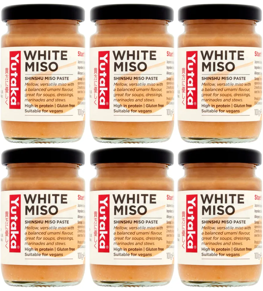 Yutaka White Miso Paste 100g (Pack 6) | Authentic Shinshu Miso | Rich Umami Flavor
