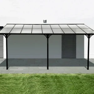 Aluminium Terrassenüberdachung Bruce schwarz 556x300 cm