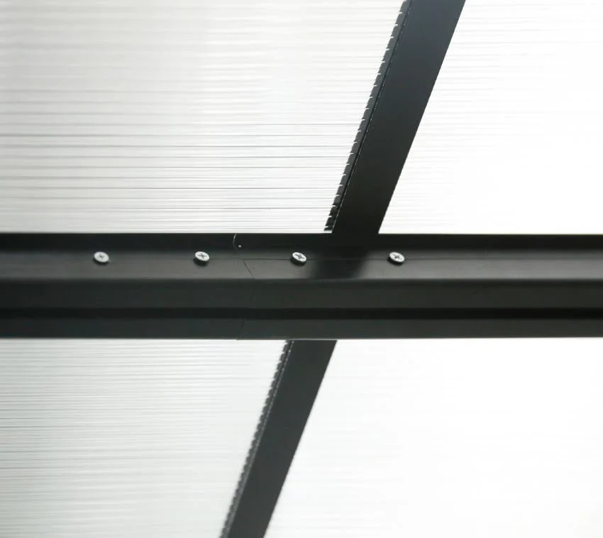 Aluminium Terrassenüberdachung Bruce schwarz 556x300 cm