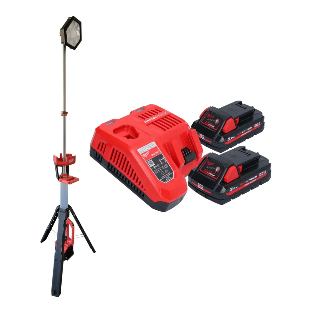 Milwaukee M18 SAL2-302 Akku Baustrahler 18 V 2800 lm + 2x Akku 3,0 Ah + Ladegerät