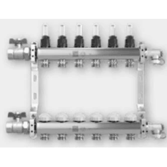FLOORTEC Edelstahlverteiler Objektline für 3 HK