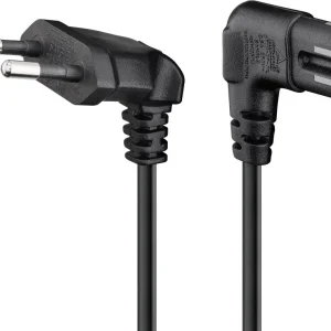 Goobay Anschlusskabel Eurostecker beidseitig abgewinkelt. 3 m. Schwarz