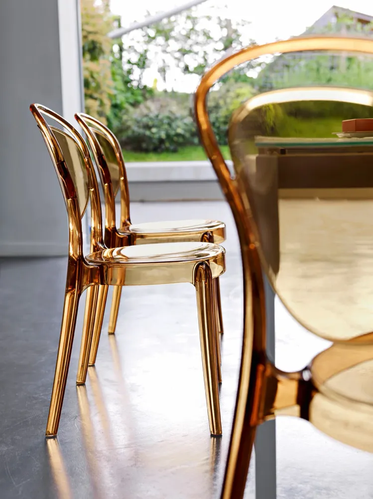 Stuhl PARISIENNE grau transparent