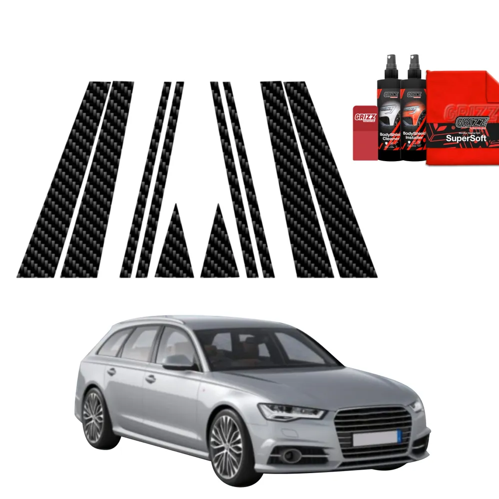 10in1 Kohlenstoff Schutzfolie für B-C-Säule - Audi A6 C7 Avant Facelifting (2014-2018)