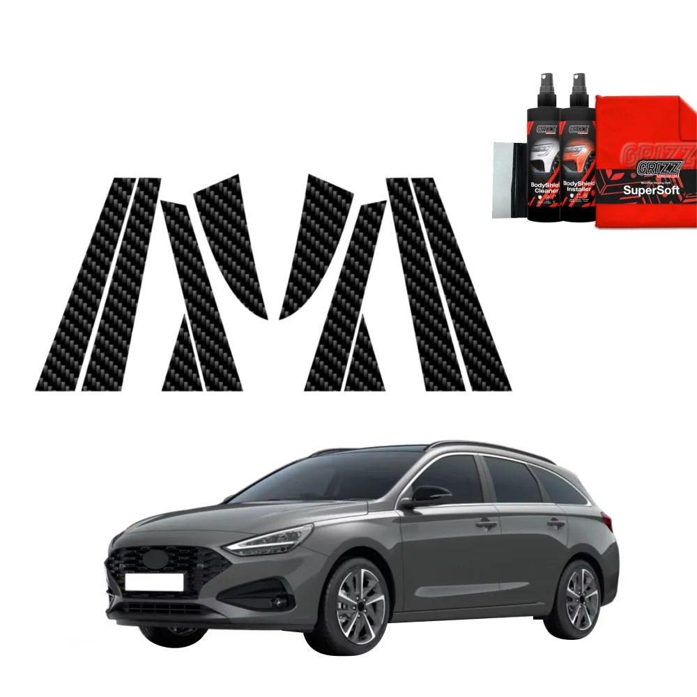 10in1 Kohlenstoff Schutzfolie für B-C-Säule - Hyundai i30 Wagon (2020-2026)