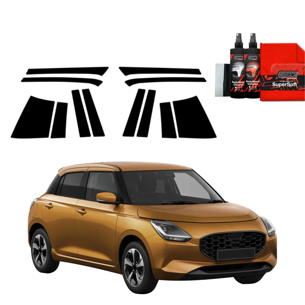 12in1 Schwarze schutzfolie für -B-C-Säule - Suzuki Swift (2024-2026)