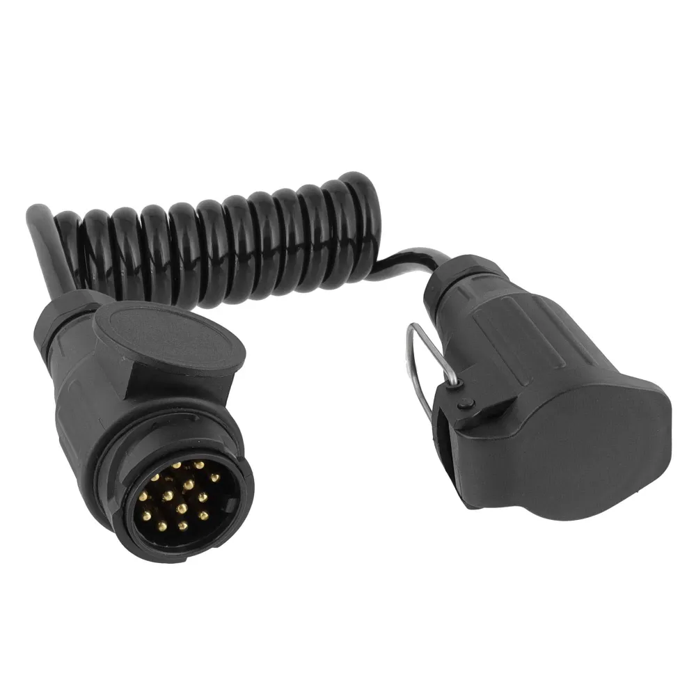 13-poliges Spiralkabel Verlängerungskabel 13-Adern 1,5M 1x Stecker / 1x Steckdose
