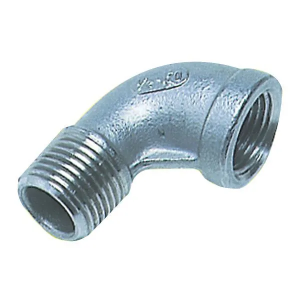 1852, Biegung 90° ein/aus Gewinde RF-Stahl, AISI 316, 1"