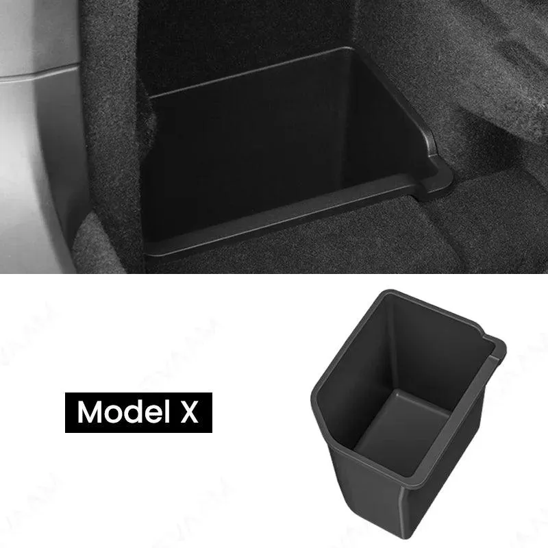 2023+ Tesla Model X Aufbewahrungs-Organizer für die Seite des Kofferraums – praktische Box zur Organisation der Ladung