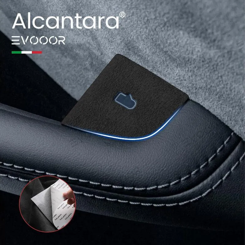 2024+ Model 3 Highland Alcantara-Türknopfschalterabdeckung, 4 Stück Tesla