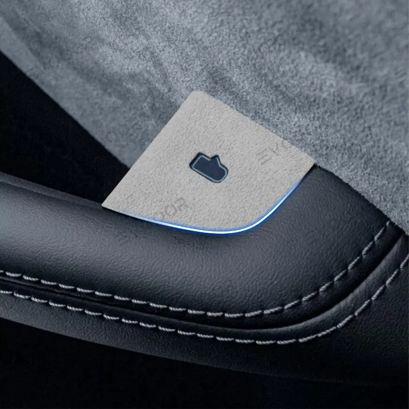 2024+ Model 3 Highland Alcantara-Türknopfschalterabdeckung, 4 Stück Tesla