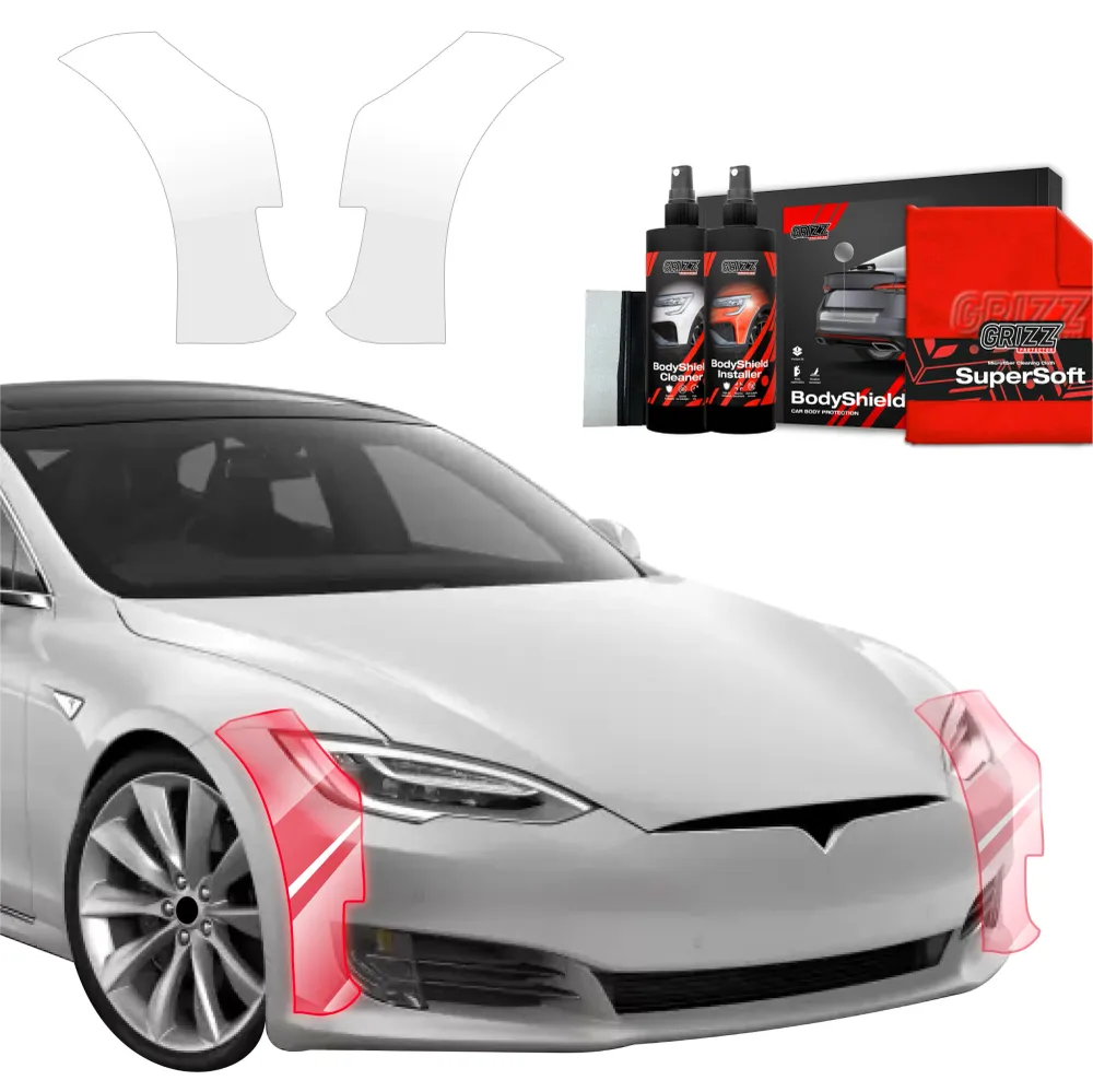 2in1 Schutzfolie für Stoßstange - Tesla Model S (2023-2026)