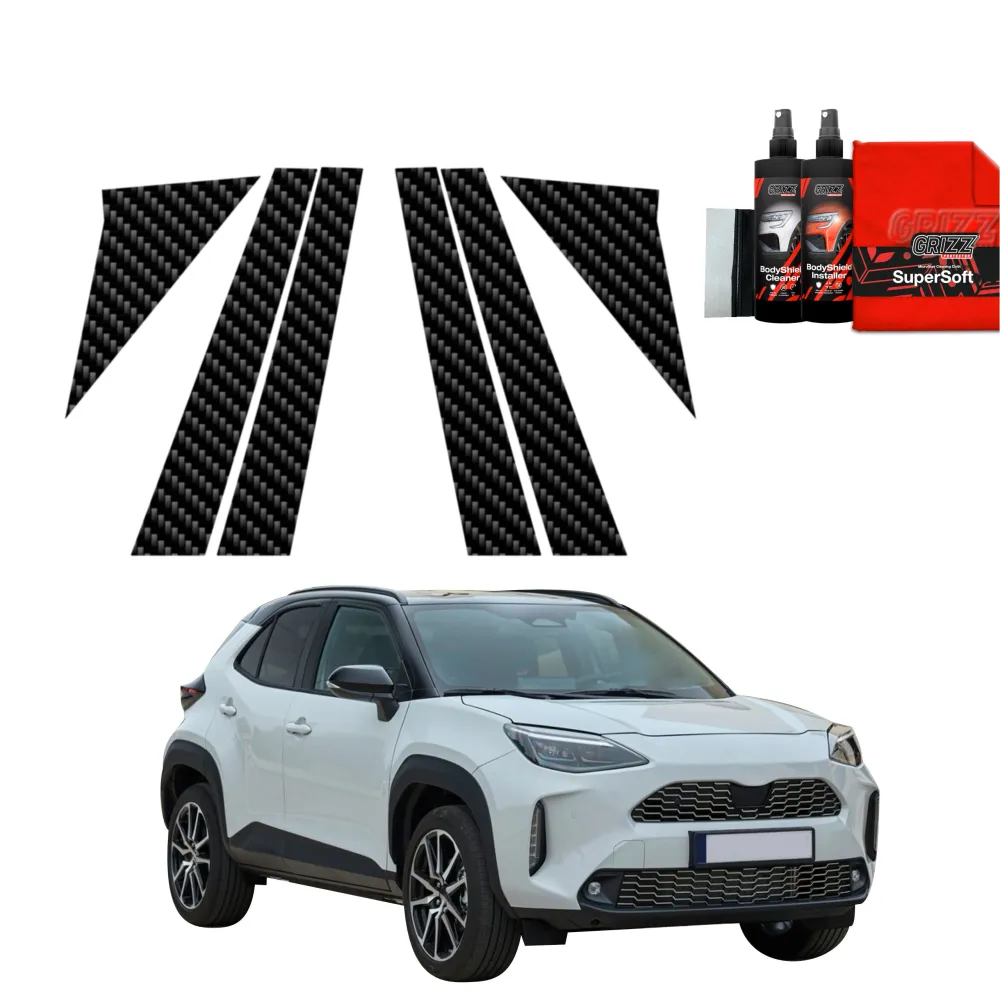 6in1 Kohlenstoff Schutzfolie für -B-Säule - Toyota Yaris Cross (2021-2026)