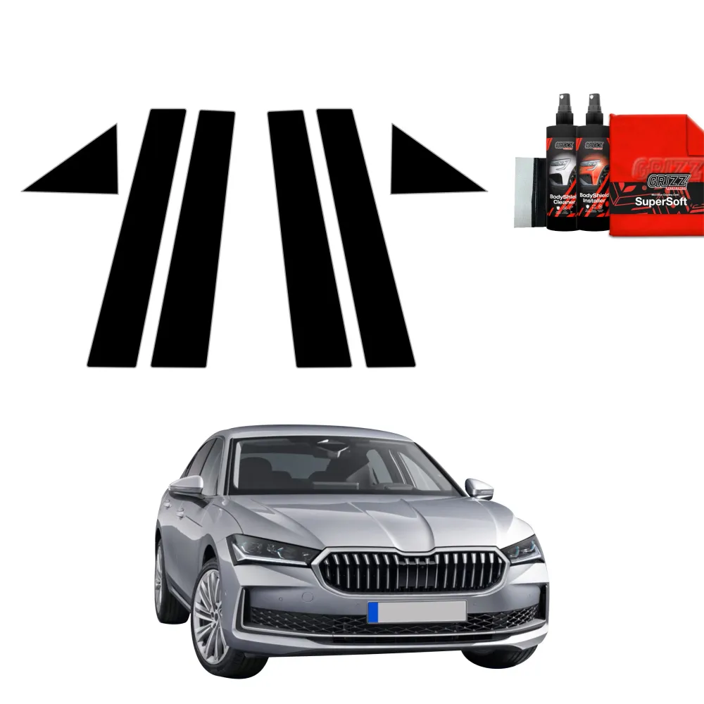 6in1 Schwarze schutzfolie für -B-Säule - Skoda Superb 4 Liftback (2024-2026)