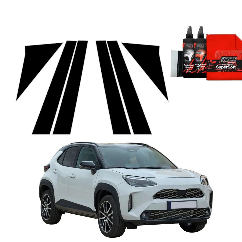 6in1 Schwarze schutzfolie für -B-Säule - Toyota Yaris Cross (2021-2026)