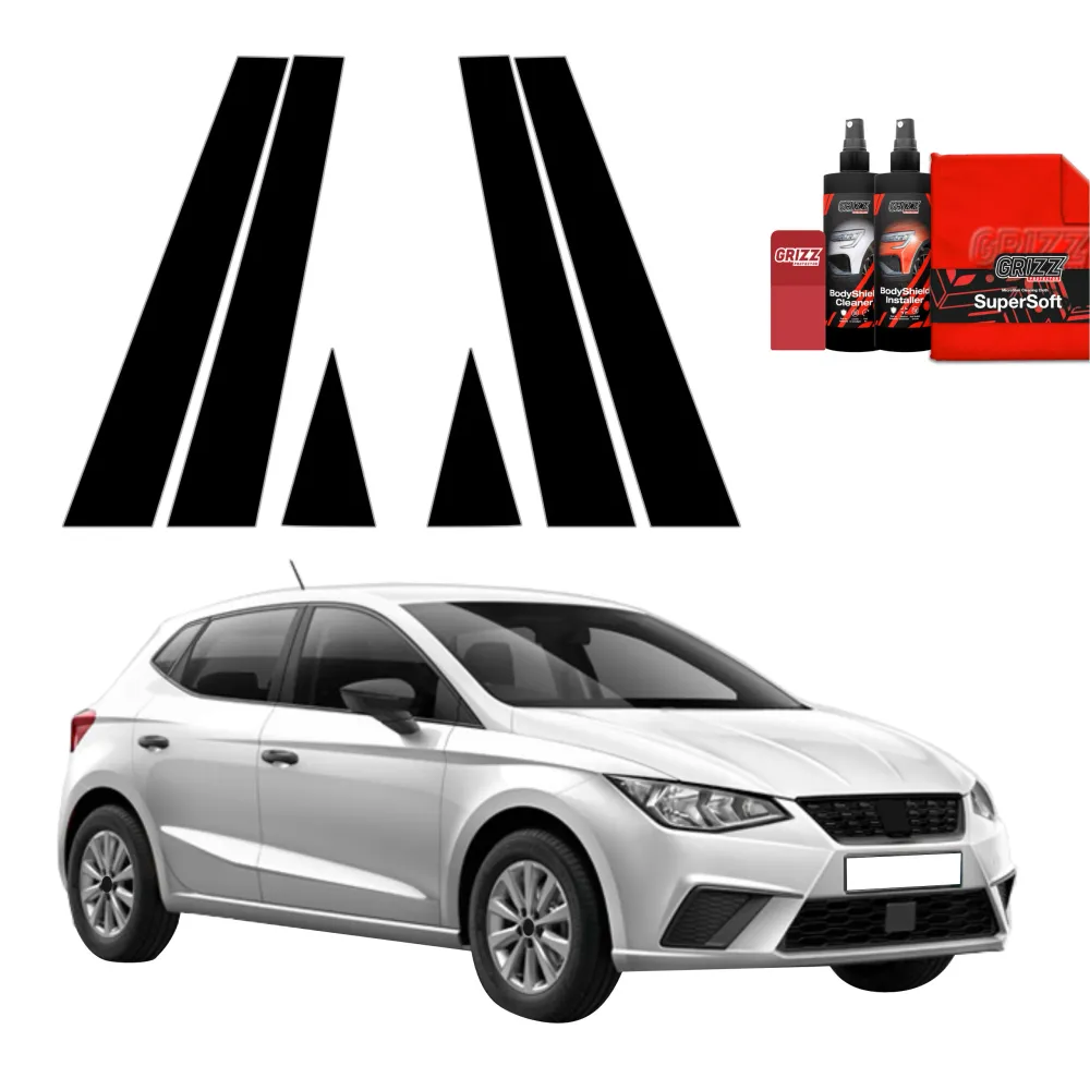 6in1 Schwarze schutzfolie für B-C-Säule - Seat Ibiza (2021-2026)