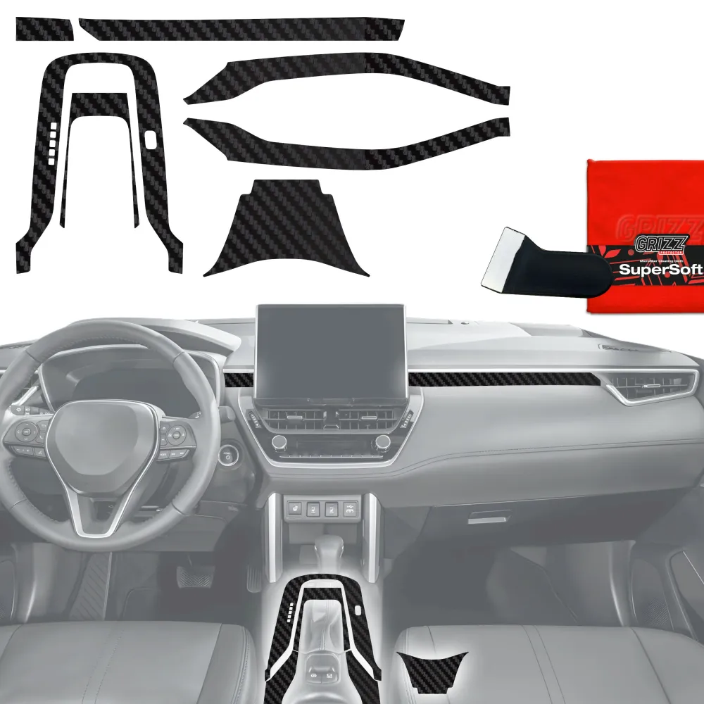 7in1 Schutzfolien für Mittelkonsole - Toyota Corolla Cross (2019-2026) Carbon Optik Matt Antifingerprint