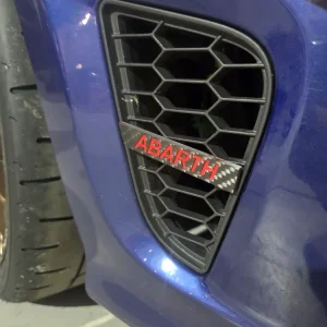 New! Abarth Restyling 2016+ Side Mesh Grille Carbon Fiber Emblem Rejillas Laterales (2) Amarillo Abarth MAD Perfomance