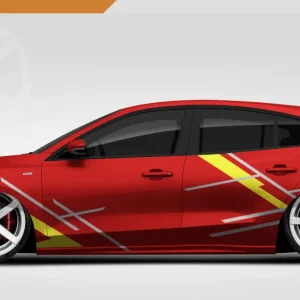 Abstrakt Linien Folie Dekor CarWrapping Folien Aufkleber Tuning Universal jdm #042