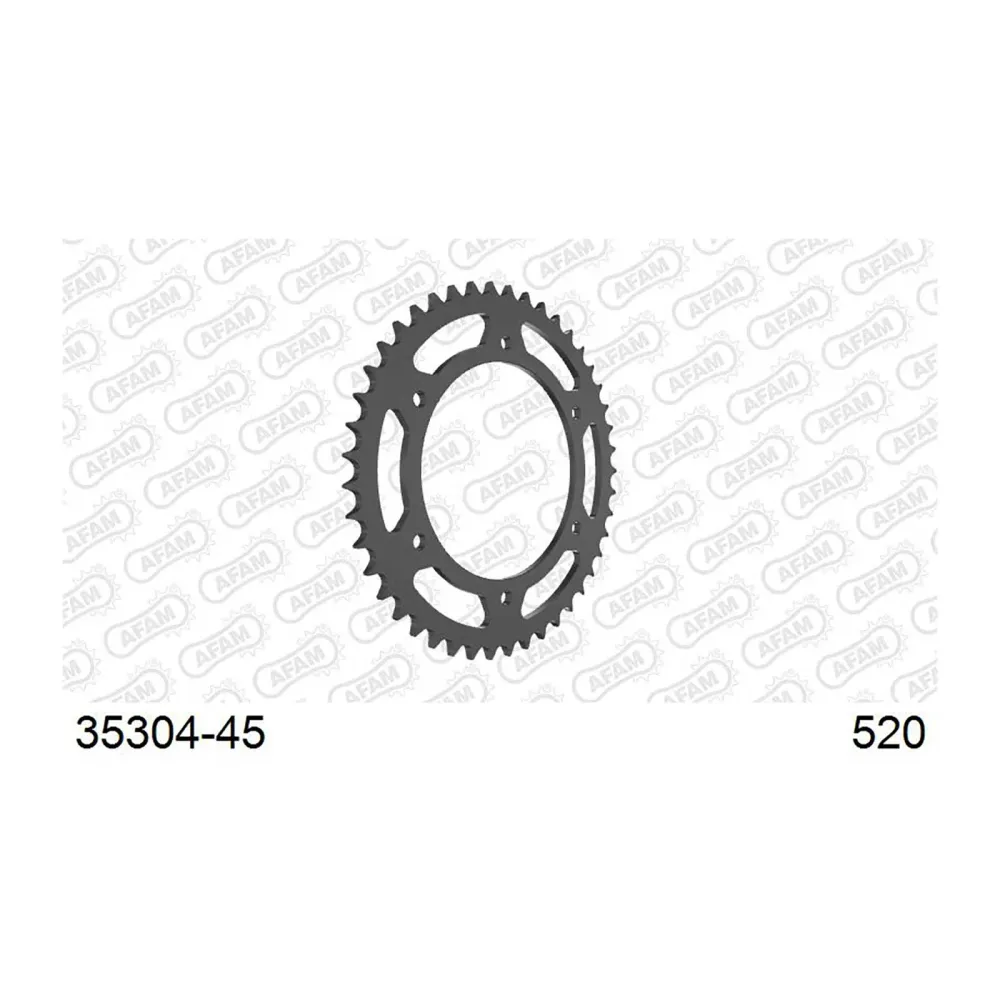 AFAM Kettenrad 520, 45 Zähne, Stahl, schwarz