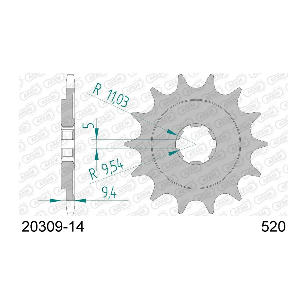 AFAM Ritzel 520, 14 Zähne