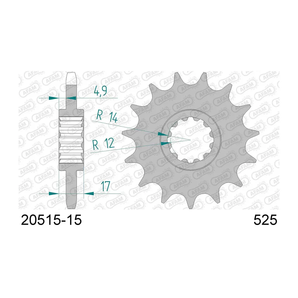 AFAM Ritzel 525, 15 Zähne