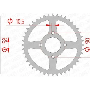 AFAM Standard Stahlritzel hinten 10221 - 520