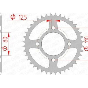 AFAM Standard Stahlritzel hinten 10603 - 530