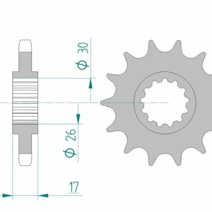 AFAM Standard Stahlritzel vorne 20603 - 530