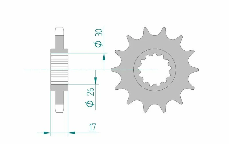 AFAM Standard Stahlritzel vorne 20603 - 530