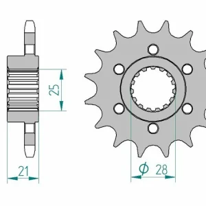 AFAM Standard Stahlritzel vorne 37600 - 525