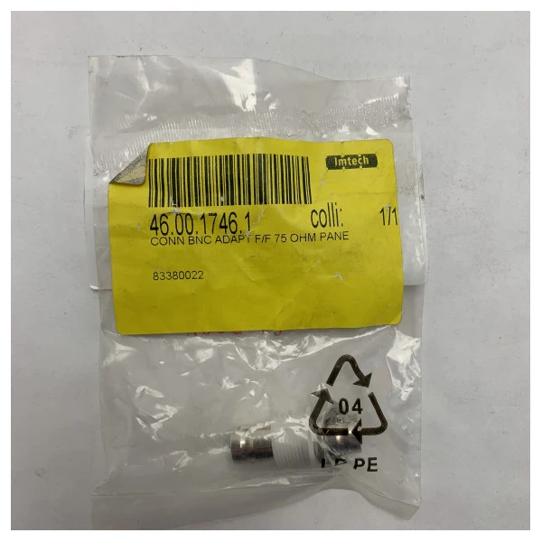 Amphenol RF 75 Ohm Buchse zu Buchsenadapter für maritime Koaxialkabelverbindungen - F/F 75