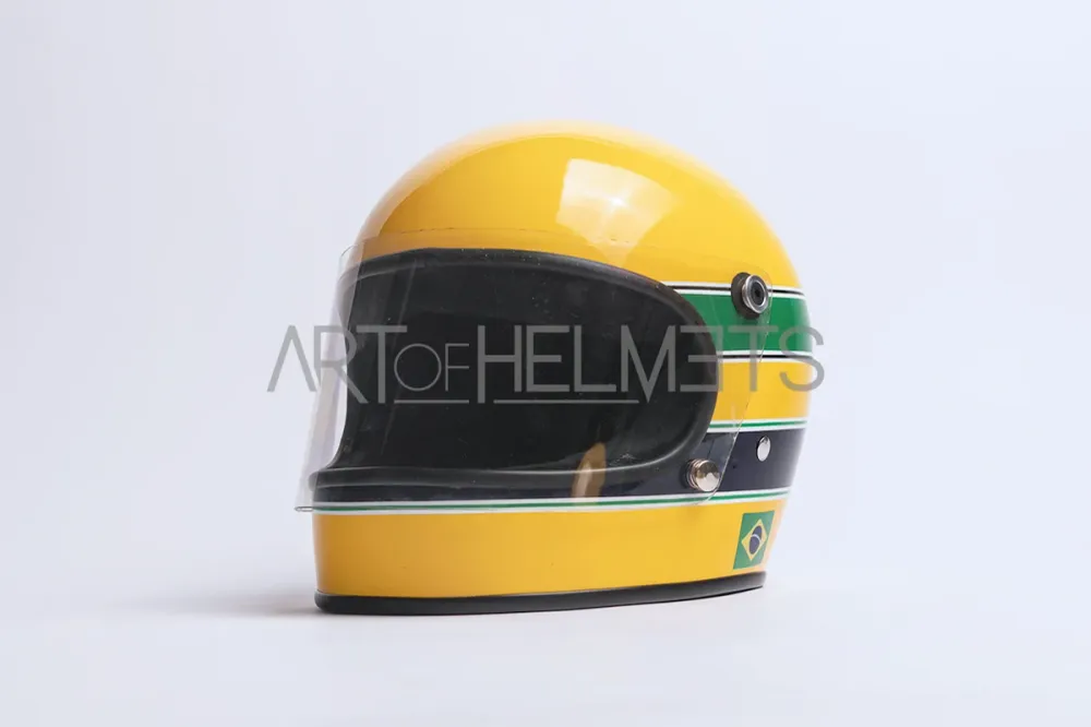Ayrton Senna 1982 Formel Ford 2000 Helmreplika im Maßstab 1:1 Art of Helmets
