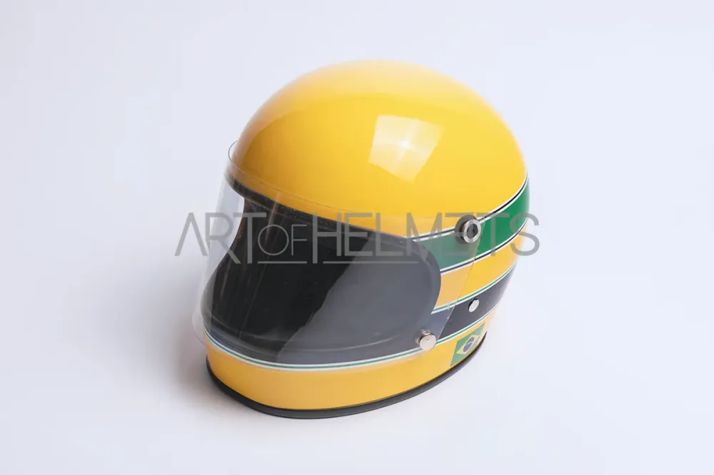 Ayrton Senna 1982 Formel Ford 2000 Helmreplika im Maßstab 1:1 Art of Helmets