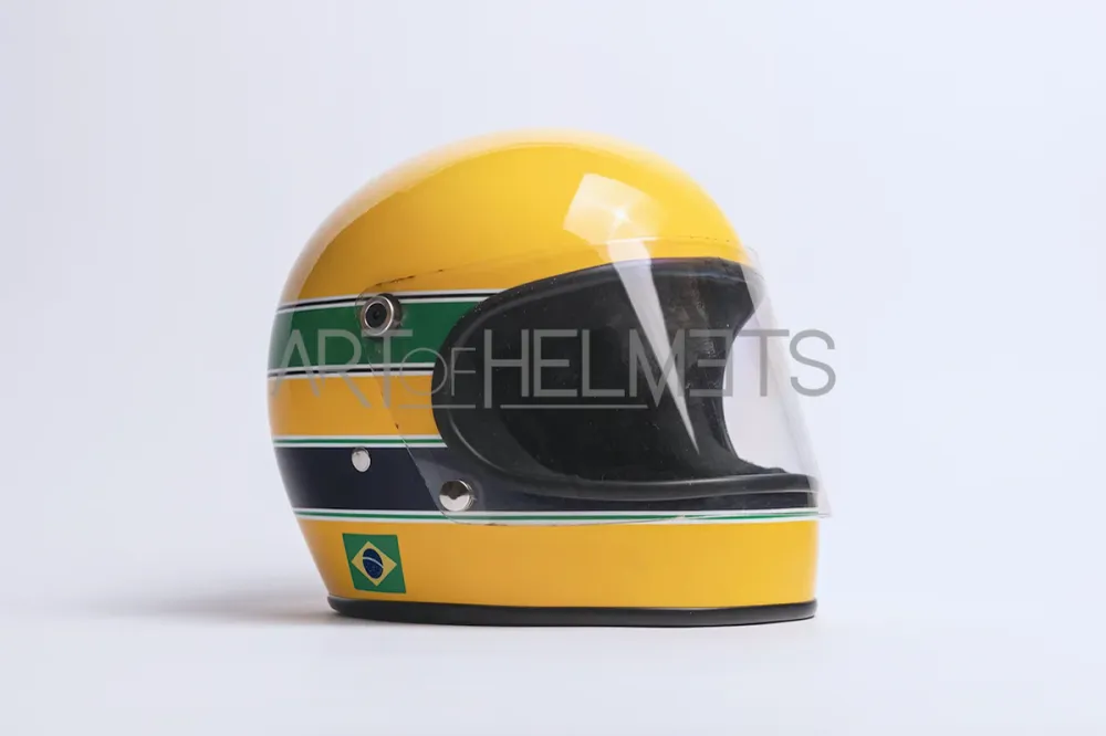 Ayrton Senna 1982 Formel Ford 2000 Helmreplika im Maßstab 1:1 Art of Helmets