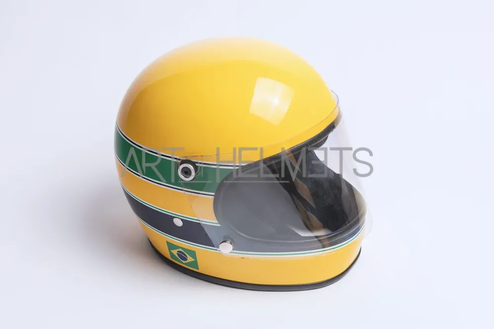 Ayrton Senna 1982 Formel Ford 2000 Helmreplika im Maßstab 1:1 Art of Helmets