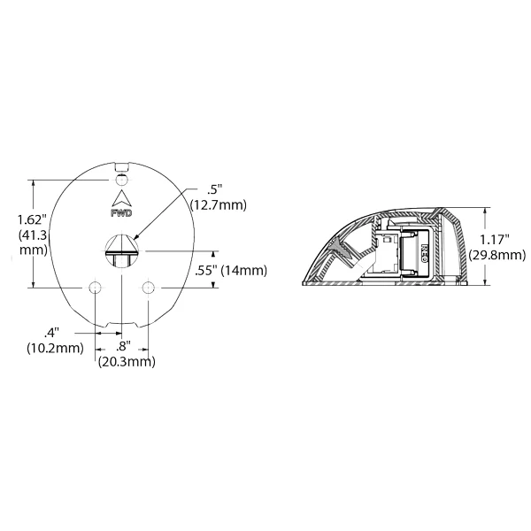 Attwood, LED-Laternen-Bausatz oben, Steuerbord/Heck 12V, 2NM, 29,8 mm