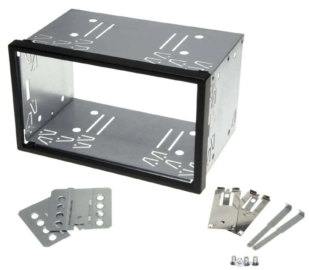 Auto Radio Blende Halterung Schacht Rahmen 100mm Doppel DIN ISO universal Metall