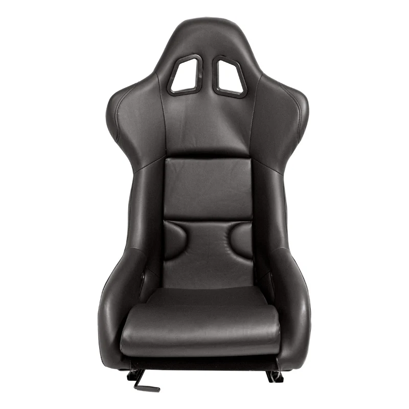 AutoStyle, Sportsitze RR - Schwarz Kunstleder - Feste GFK Rückenlehne - inkl. Laufschienen, GFK, Kunstleder