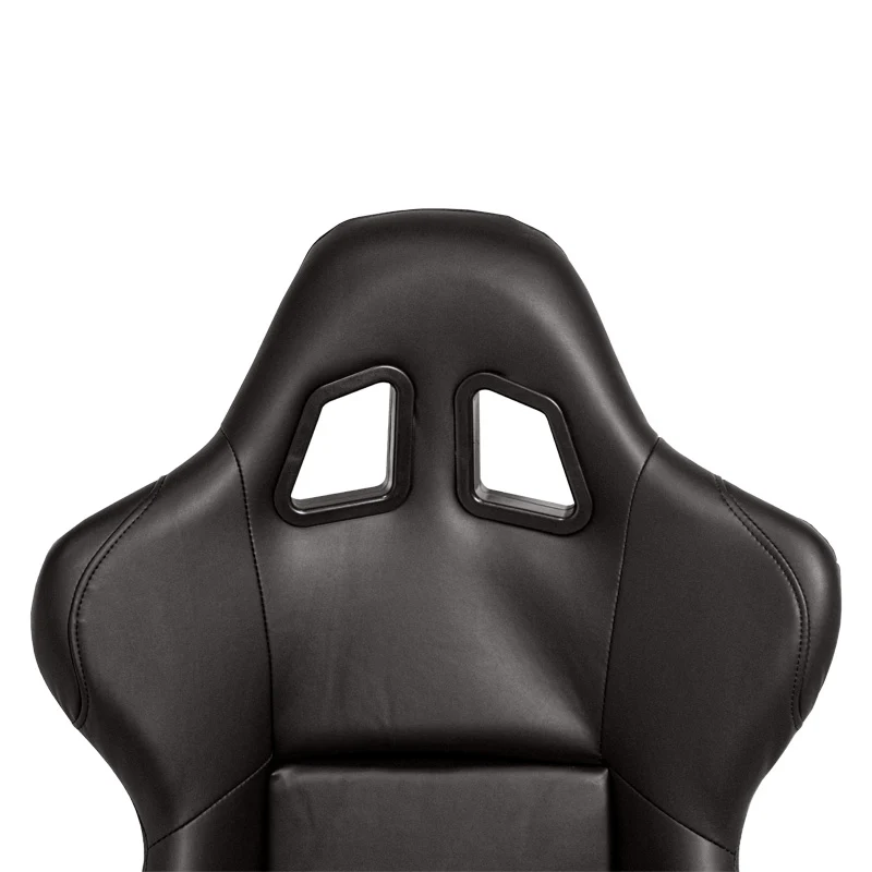 AutoStyle, Sportsitze RR - Schwarz Kunstleder - Feste GFK Rückenlehne - inkl. Laufschienen, GFK, Kunstleder