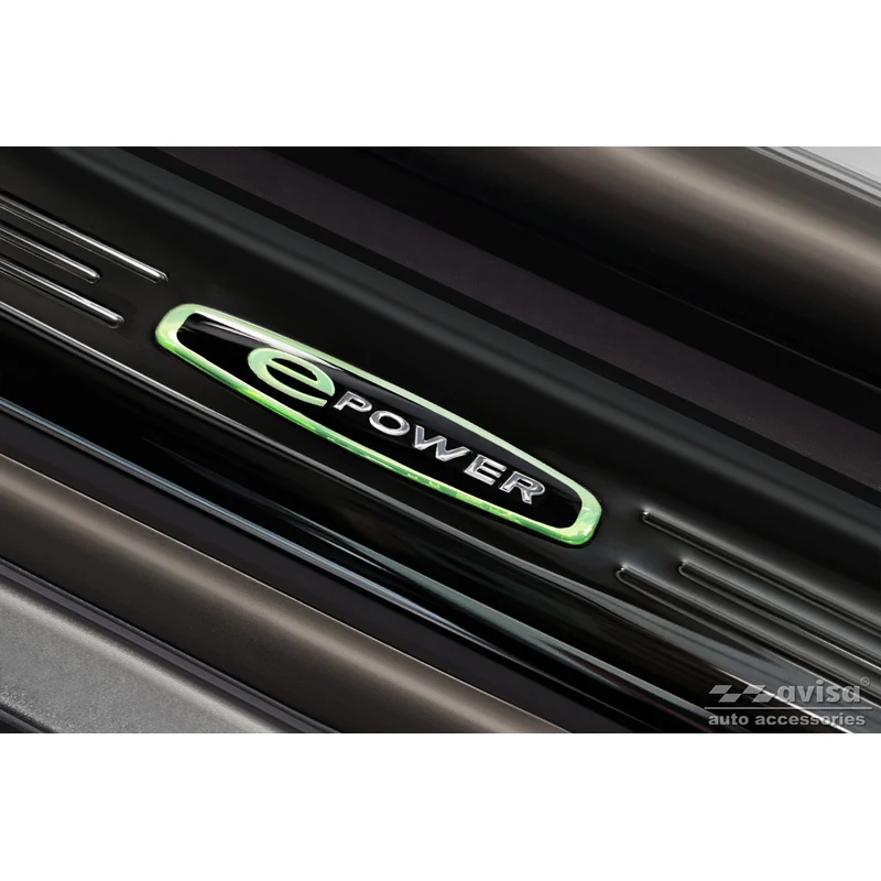 Avisa, Spiegelschwarz Edelstahl Einstiegsleisten passend für Tesla Model S 2012-2016 & Facelift 2016- E-Power - 4-teilig,...