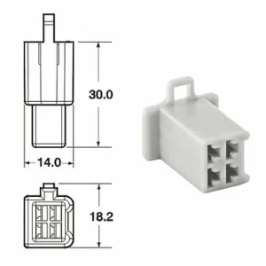 BIHR Satz Steckverbinder 110 ML OE 4-polig Ø 0,5mm²/0,85 mm² - 5 komplette Sätze