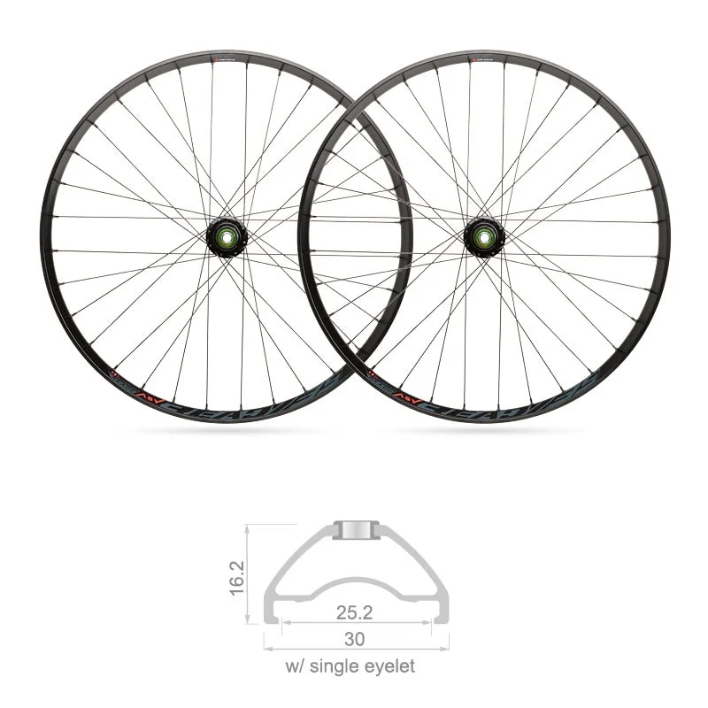 Laufräder 29" x 25mm MTB READY Tubeless Shimano 10V (Paar) BLACKJACK